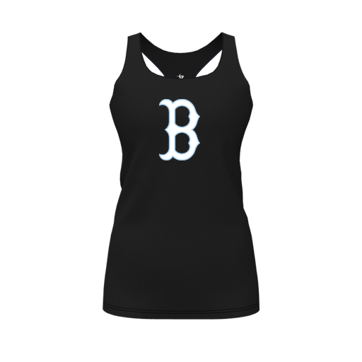 [CUS-DFW-RCBK-PER-BLK-FYS-LOGO2] Racerback Tank Top (Female Youth S, Black, Logo 2)