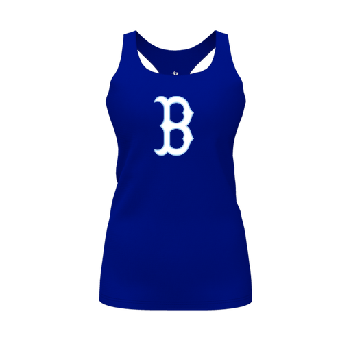 [FT0TRBRY-FYS-LOGO2] Decker Racerback Tank Top (Female Youth S, Royal, Logo 2)