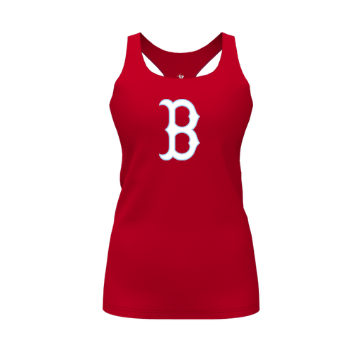 [CUS-DFW-RCBK-PER-RED-FYS-LOGO2] Racerback Tank Top (Female Youth S, Red, Logo 2)