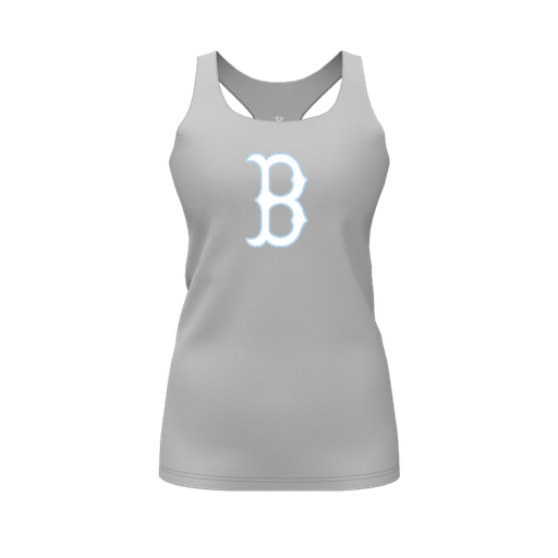 [FT0TRBGY-FYS-LOGO2] Decker Racerback Tank Top (Female Youth S, Gray, Logo 2)