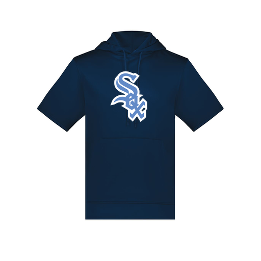 [6871.065.S-LOGO1] Men's Dri Fit Short Sleeve Hoodie (Adult S, Navy, Logo 1)