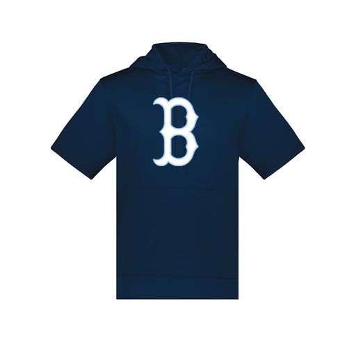 [6871.065.S-LOGO2] Men's Dri Fit Short Sleeve Hoodie (Adult S, Navy, Logo 2)