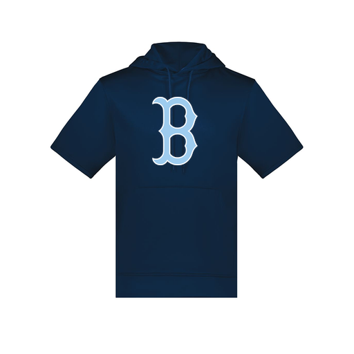 [6871.065.S-LOGO3] Men's Dri Fit Short Sleeve Hoodie (Adult S, Navy, Logo 3)