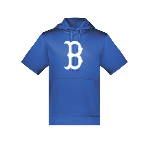 [6871.060.S-LOGO2] Men's Dri Fit Short Sleeve Hoodie (Adult S, Royal, Logo 2)