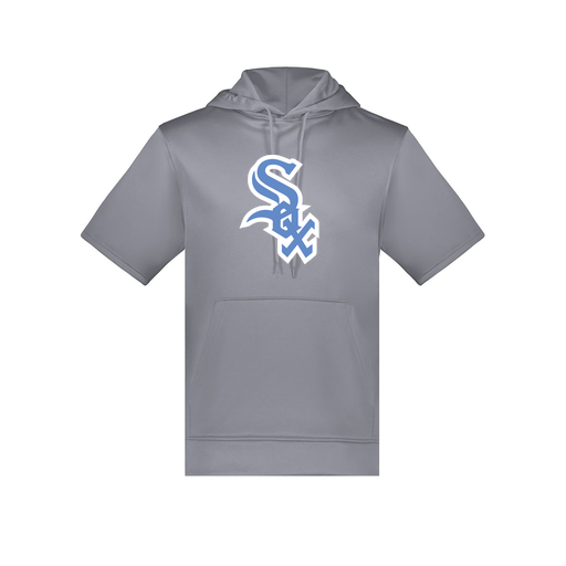 [6871.059.S-LOGO1] Men's Dri Fit Short Sleeve Hoodie (Adult S, Gray, Logo 1)