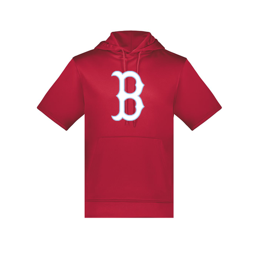 [6871.083.S-LOGO2] Men's Dri Fit Short Sleeve Hoodie (Adult S, Red, Logo 2)