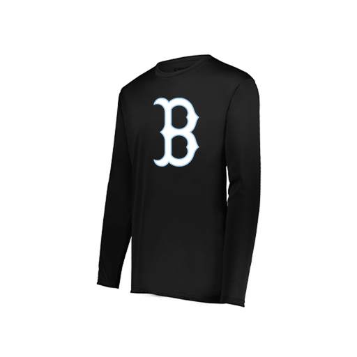 [222822.080.XS-LOGO2] Men's LS Smooth Sport Shirt (Adult XS, Black, Logo 2)