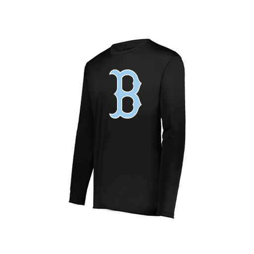 [222822.080.XS-LOGO3] Men's LS Smooth Sport Shirt (Adult XS, Black, Logo 3)