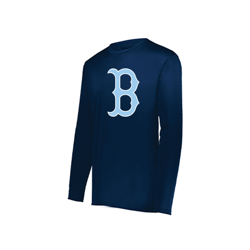 [222822.065.XS-LOGO3] Men's LS Smooth Sport Shirt (Adult XS, Navy, Logo 3)