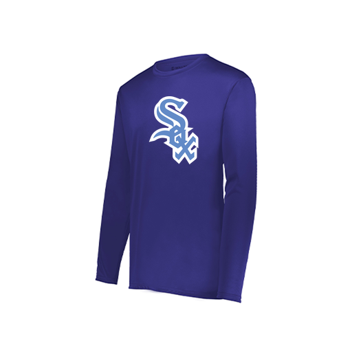 [222822.747.XS-LOGO1] Men's LS Smooth Sport Shirt (Adult XS, Purple, Logo 1)