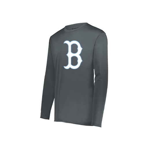 [222822.059.XS-LOGO2] Men's LS Smooth Sport Shirt (Adult XS, Gray, Logo 2)