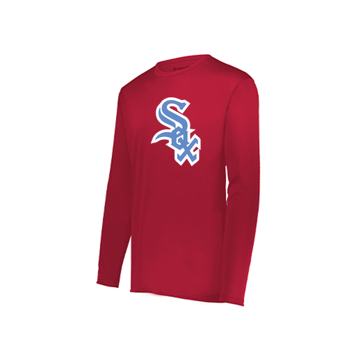 [222822.083.XS-LOGO1] Men's LS Smooth Sport Shirt (Adult XS, Red, Logo 1)