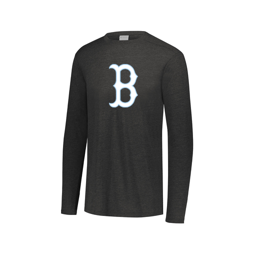 [FTLCUBBK-AXS-LOGO2] Decker Men's Tri-Blend T-Shirt - Long Sleeve (Adult XS, Black, Logo 2)