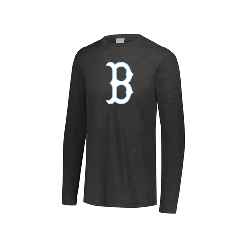 [FTLCUBBK-YS-LOGO2] Decker Youth Tri-Blend T-Shirt - Long Sleeve (Youth S, Black, Logo 2)