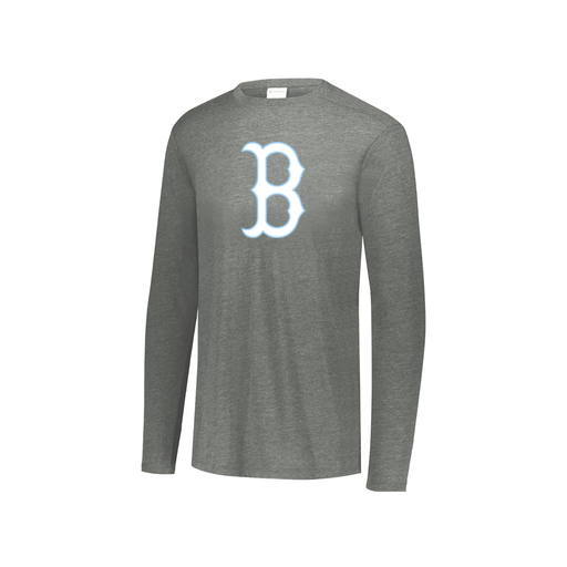 [3076.013.S-LOGO2] Youth LS Ultra-blend T-Shirt (Youth S, Gray, Logo 2)