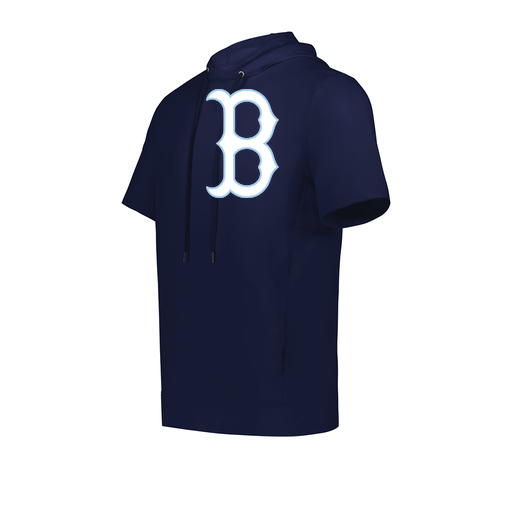 [222605.065.S-LOGO2] YOUTH VENTURA SOFT KNIT SHORT SLEEVE HOODIE (Youth S, Navy, Logo 2)