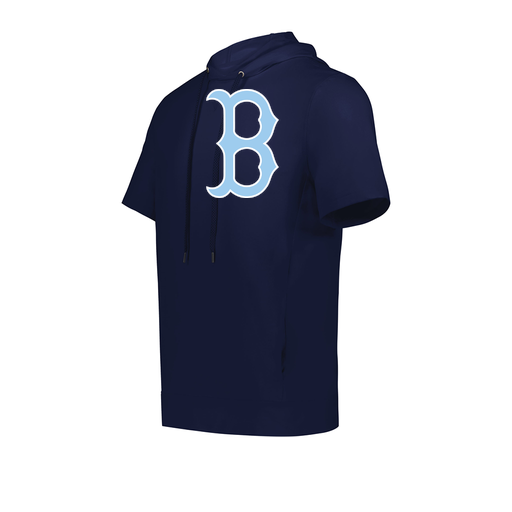 [222605.065.S-LOGO3] YOUTH VENTURA SOFT KNIT SHORT SLEEVE HOODIE (Youth S, Navy, Logo 3)