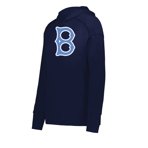 [222798-NVY-FAXS-LOGO4] Ladies Ventura Thin Knit Hoodie (Female Adult XS, Navy, Logo 1)