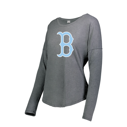 [3077.013.XS-LOGO3] Ladies LS Ultra-blend T-Shirt (Female Adult XS, Gray, Logo 3)